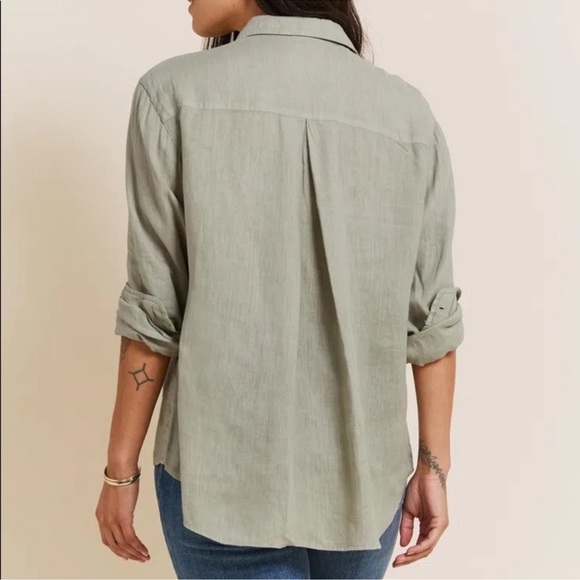 Grayson The Hero Willow Linen Button Up Shirt 3/Med - Picture 3 of 13